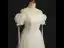 Chic / Beautiful White Lace Flower Prom Dresses 2024 A-Line / Princess Square Neckline Short Sleeve Backless Floor-Length / Long Prom Formal Dresses