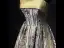 Charming Champagne Gold Printing Prom Dresses 2024 A-Line / Princess Strapless Sleeveless Backless Floor-Length / Long Prom Formal Dresses