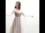 Élégant Marron Transparentes Robe De Soirée 2018 Princesse Encolure Dégagée Manches Longues Appliques Fleur Ceinture Longue Volants Dos Nu Robe De Ceremonie