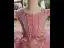 Lovely Blushing Pink Pearl Appliques Birthday Flower Girl Dresses 2024 Ball Gown Scoop Neck Cap Sleeves Bow Floor-Length / Long