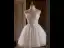 Sexy Ivory / Creme Perlenstickerei Pailletten Kurze Partykleider 2024 Bandeau Ärmellos Rückenfreies Cocktail Abend Festliche Kleider