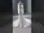 Haut de Gamme Blanche Fait main Perlage Paillettes Robe De Mariée 2024 Trompette / Sirène De l'épaule Manches Longues Dos Nu Tribunal Train Mariage