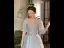 Chic / Beautiful Grey Beading Prom Dresses 2024 Ball Gown Square Neckline Short Sleeve Backless Floor-Length / Long Prom Formal Dresses