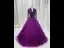 Vintage / Retro Purple Beading Sequins Prom Dresses 2024 Ball Gown High Neck Long Sleeve Backless Floor-Length / Long Prom Formal Dresses