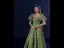 Vintage / Retro Olive Green Prom Dresses 2021 A-Line / Princess Square Neckline Crossed Straps Solid Color Satin Short Sleeve Formal Dresses Sweep Train