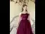 Chic / Beautiful Burgundy Appliques Prom Dresses 2024 A-Line / Princess Strapless Sleeveless Backless Floor-Length / Long Prom Formal Dresses