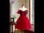 Chic / Beautiful Red Beading Short Prom Dresses 2024 Ball Gown Off-The-Shoulder Short Sleeve Backless Prom Formal Dresses