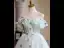 Chic / Belle Vert Cendré Appliques Perlage Paillettes Courte Robe De Fête 2024 Princesse De l'épaule Manches Courtes Dos Nu Robe De Ceremonie
