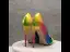Fine Regnbue Oppnevning Pumps 2019 Lær Multi-Farger 10 cm Stiletthæler Spisse Pumps