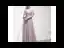 Edles Rosa Abendkleider 2019 A Linie Off Shoulder Kurze Ärmel Perlenstickerei Strass Lange Rüschen Rückenfreies Festliche Kleider