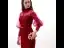 Bling Bling Bordeaux Transparentes Robe De Soirée 2018 Princesse Col Haut Manches Longues Perlage Noeud Ceinture Tribunal Train Robe De Ceremonie