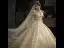 Bling Bling Champagne Wedding Dresses 2019 Ball Gown Off-The-Shoulder Short Sleeve Backless Appliques Lace Beading Pearl Sequins Glitter Tulle Chapel Train Ruffle