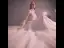 Elegant Champagne See-through Outdoor / Garden Wedding Dresses 2019 A-Line / Princess High Neck 3/4 Sleeve Appliques Lace Beading Glitter Tulle Court Train Ruffle