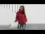 Fashion Fall Winter Red Casual Sweaters 2021 Cotton High Neck Long Sleeve Loose Women Tops