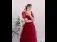 Elegant Burgundy Beading Prom Dresses 2021 A-Line / Princess Scoop Neck Sequins Short Sleeve Backless Floor-Length / Long Prom Formal Dresses