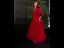 Charming Red Evening Dresses  2021 A-Line / Princess V-Neck Beading Sequins Lace Flower 3/4 Sleeve Floor-Length / Long Evening Party Formal Dresses