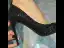 Glitzernden Glanz Schwarz Freizeit Abend Hochhackige 2021 Karneval Club Spitzschuh Leder Stilettos 10 cm / 4 inch High Heels Pumps Damenschuhe