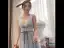 Modest / Simple Sky Blue Bow Sash Bridesmaid Dresses 2021 A-Line / Princess Short Sleeve Backless Floor-Length / Long Wedding Party Dresses