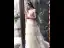 Romantique Champagne Jardin / Extérieur Robe De Mariée 2019 Princesse Encolure Carrée Sans Manches Dos Nu Appliques En Dentelle Perlage Noeud Ceinture Longue Volants