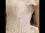 Luxe Champagne Robe De Mariée 2019 Robe Boule Encolure Dégagée Noeud En Dentelle Fleur Manches Courtes Dos Nu Royal Train