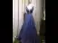 Scintillantes Bleu Roi Fait main Perlage Robe De Soirée 2019 Princesse V-Cou Cristal En Dentelle Fleur Sans Manches Dos Nu Longue Robe De Ceremonie