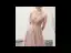 Luxury / Gorgeous Pearl Pink See-through Evening Dresses  2019 A-Line / Princess Scoop Neck Short Sleeve Handmade  Beading Floor-Length / Long Ruffle Backless Formal Dresses