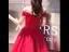 Modest / Simple Burgundy Evening Dresses  2019 A-Line / Princess Off-The-Shoulder Short Sleeve Glitter Tulle Court Train Ruffle Backless Formal Dresses