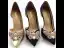Charming Black Evening Party Rhinestone Pearl Butterfly Satin Womens Shoes 2021 12 cm Stiletto Heels Pointed Toe Womens Shoes High Heels