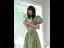 Chic / Beautiful Sage Green Prom Dresses 2021 A-Line / Princess Scoop Neck Beading Backless Puffy Short Sleeve Floor-Length / Long Formal Dresses