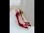Piękne Czerwone Perła Rhinestone Buty Ślubne 2021 10 cm Szpilki Szpiczaste Ślub Czółenka Wysokie Obcasy