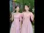 Chic / Belle Rose Bonbon Perle Robe Demoiselle D'honneur 2021 Princesse Manches Courtes Dos Nu Paillettes Longue Robe Pour Mariage