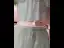 Simple Vert Cendré Paillettes Anniversaire Robe Ceremonie Fille 2024 Princesse Encolure Dégagée Volants Manches Courtes Noeud Ceinture Dos Nu Longue