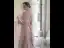 Elegant Blushing Pink Spotted Prom Dresses 2021 A-Line / Princess Short Sleeve Backless Floor-Length / Long Formal Dresses