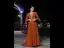 Luxury / Gorgeous Orange Evening Dresses  2019 A-Line / Princess See-through Deep V-Neck 3/4 Sleeve Bell sleeves Beading Pearl Crystal Rhinestone Sweep Train Backless Formal Dresses