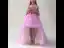 Flower Fairy Blushing Pink Flower Girl Dresses 2019 Ball Gown Off-The-Shoulder Short Sleeve Appliques Flower Pearl Glitter Tulle Asymmetrical Ruffle Backless Wedding Party Dresses