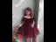 Chic / Beautiful Burgundy Flower Girl Dresses 2019 Ball Gown Scoop Neck Short Sleeve Bow Glitter Tulle Short Ruffle Wedding Party Dresses