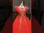 Elegant Red Prom Dresses Floor-Length / Long 2021 Ball Gown Scoop Neck Beading Sequins Puffy Short Sleeve Backless Prom Formal Dresses