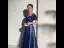 Elegant Kongeblå Selskapskjoler 2018 Prinsesse Krystall Rhinestone Paljetter Stjerne Kjæreste Ryggløse Korte Ermer Lange Formelle Kjoler