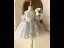 Chic / Beautiful Sky Blue Appliques Sequins Short Birthday Flower Girl Dresses 2024 Ball Gown Scoop Neck Short Sleeve