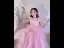 Chic / Beautiful Blushing Pink Appliques Birthday Flower Girl Dresses 2024 Ball Gown Square Neckline Sleeveless Floor-Length / Long