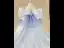 Elegant Sky Blue Beading Pearl Sequins Birthday Flower Girl Dresses 2024 Ball Gown Scoop Neck Puffy Short Sleeve Backless Sweep Train Tulle