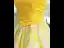 Chic / Beautiful Yellow Prom Dresses 2024 A-Line / Princess Strapless Sleeveless Backless Floor-Length / Long Prom Formal Dresses