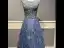Haut de Gamme Océan Bleu Robe De Soirée 2019 Princesse Encolure Dégagée Fait main Perlage Cristal Faux Diamant En Dentelle Fleur Sans Manches Longue Robe De Ceremonie