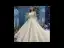 Luxus / Herrlich Champagner Durchsichtige Brautkleider / Hochzeitskleider 2019 Ballkleid Eckiger Ausschnitt Lange Ärmel Rückenfreies Handgefertigt Perlenstickerei Glanz Tülle Königliche Schleppe Rüschen