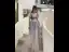 Affordable Sky Blue Gradient-Color Glitter Prom Dresses 2021 A-Line / Princess Square Neckline Pearl Puffy Short Sleeve Backless Floor-Length / Long Formal Dresses