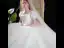 Vintage / Retro Ivory Wedding Dresses 2019 Princess Scoop Neck Puffy Short Sleeve Backless Chapel Train Ruffle