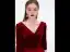 Charmant Rouge Robe De Soirée 2020 Princesse Daim V-Cou 1/2 Manches Dos Nu Longue Robe De Ceremonie
