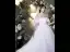 Schöne Ivory / Creme Brautkleider / Hochzeitskleider 2020 A Linie Off Shoulder Geschwollenes Kurze Ärmel Rückenfreies Applikationen Spitze Rüschen Sweep / Pinsel Zug