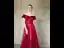 Chic / Beautiful Red See-through Evening Dresses  2020 A-Line / Princess Scoop Neck Short Sleeve Beading Floor-Length / Long Ruffle Backless Formal Dresses