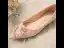 Charming Silver Flat Lace Wedding Shoes 2020 Pearl Rhinestone Pointed Toe
